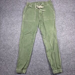 American Eagle Jeans Women 00 Regular Green Jogger Medium Wash